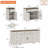 Sideboard Buffet Cabinets With 4 Wood Doors And 3 Drawers, Farmhouse Sideboard Credenza With Charging Station For Dining Room, Modern Large Storage Cabinet For Living Room, Rustic White, 102 Inch-1966797387