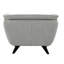 Fauteuil bouclé gris clair Nayeli-1733926895