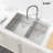 33" L Drop-In Double Bowl Stainless Steel Kitchen Sink with Basket Strainer