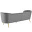 Canapé en velours courbé et capitonné Silver Orchid Adams par Modway-770032700