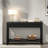 Modern Console Table With Striped Design, 2 Drawers And 2-tier Design-1846456589