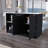 Black And Kitchen Island With 59" W X 25.1" D Countertop Grey 24.59" Width Versatile Storage Options