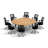 Rectangle 8 Person 80'' L Training Table and Chair Set with Cable Management-86134269
