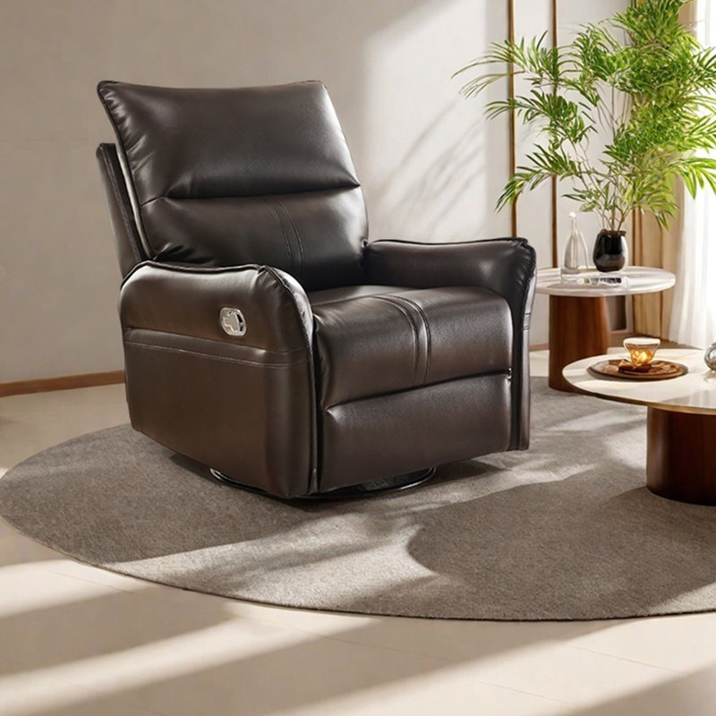 Chaise longue moderne en similicuir de luxe moderne, Café