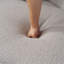 Canapé courbé gris avec accoudoir rond, canapé à compression avec 2 coussins, canapé crème pour petit espace, salon, chambre à coucher, sans assemblage-1038338906