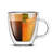 JoyJolt Savor Double Wall Glass Espresso Coffee Mugs, 5.4oz.