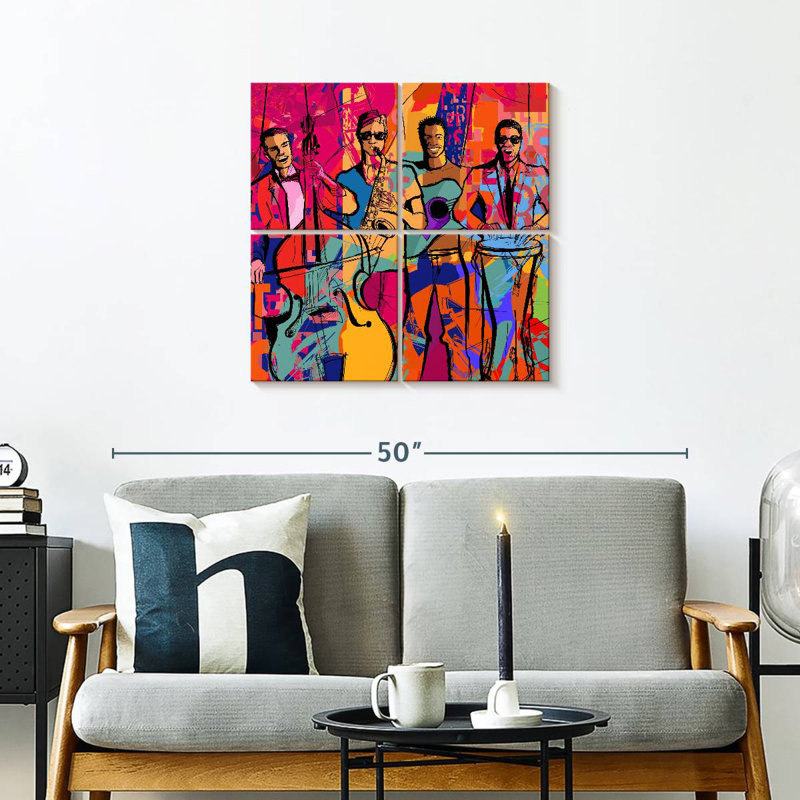 Abarca Jazz Quartet, 26" H x 26" W