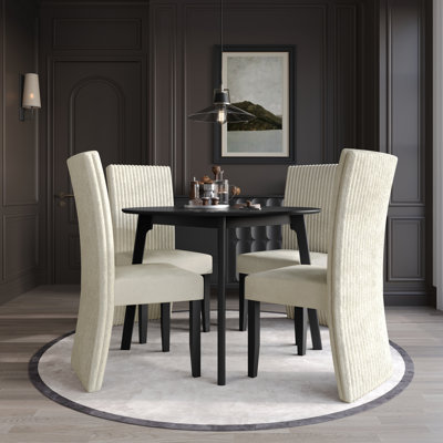 5 Pieces Dining Set With Round Table