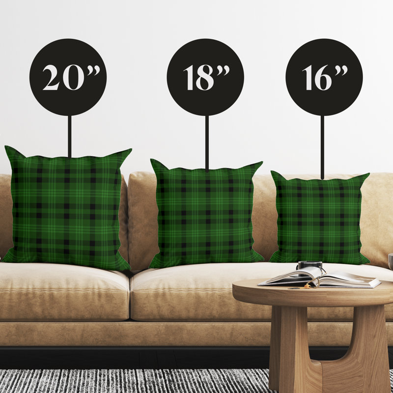 Housse de coussin Christmas, Vert, H 16 po x l 16 po
