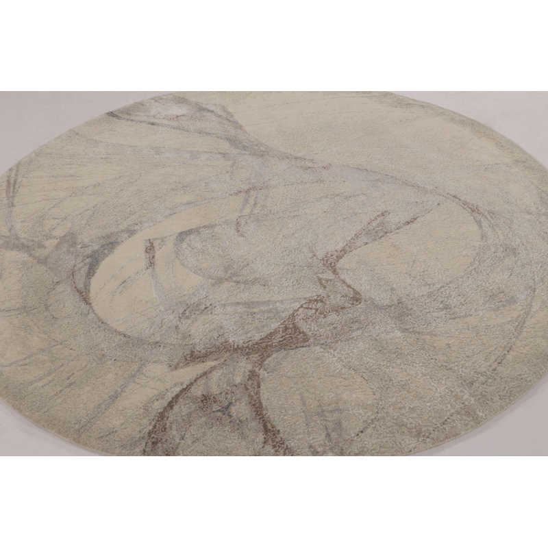 Modern Hand Knotted Abstract Area Rug