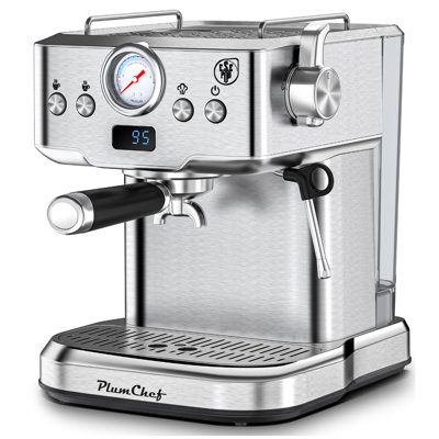 20 Bar Professional Espresso Machine - Milk Frother, Visual Temp & Pressure Display, ESE Pod Compatible