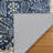  Everyday Chic Machine Washable Indoor Rug, Printed Soft Flannel Polyester with Non-Slip Backing,  Seda Navy 2x6-1384319783-1384319776