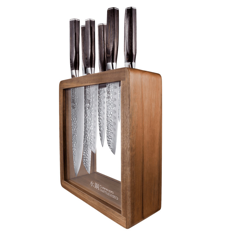 Cuisine::pro® Damashiro EMPEROR®  Mokuzai Knife Block 7 Piece