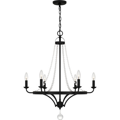 Lustre noir mat à 6 lumières Adelaide
