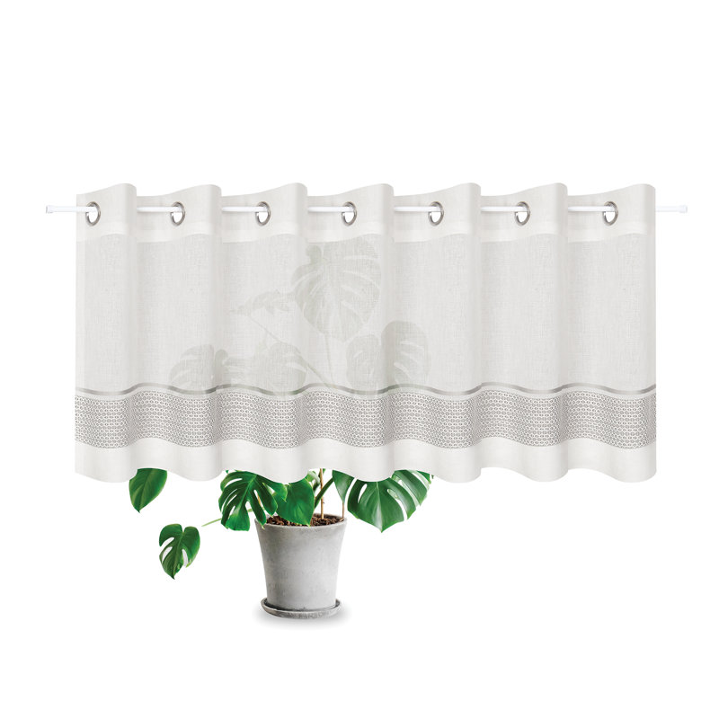 Obai Solid Colour Tailored Kitchen Curtain