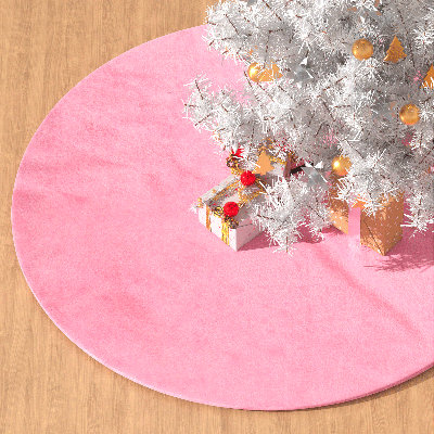 Jupe d'arbre de Noël en velours rose d'Ivanenko pour décoration de fêtes et de fêtes