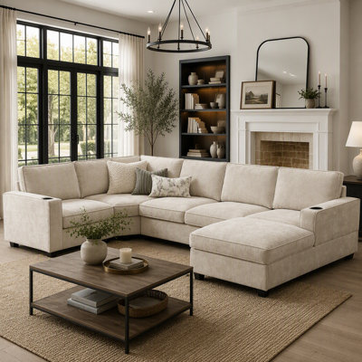 117.5" 6 Seat U-Shaped Sectional Sofa