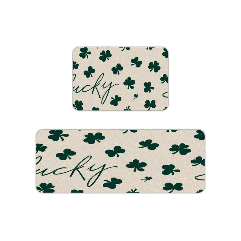 Ensemble de 2 tapis de cuisine Lucky Clover