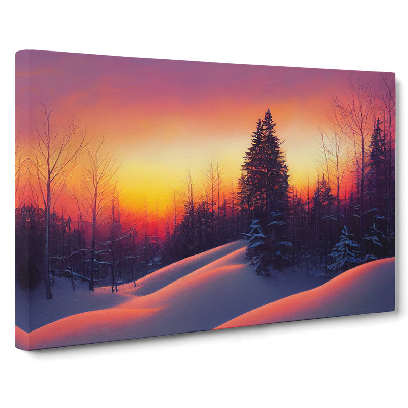 Winter Forest Sunset Vol.3 - Wrapped Canvas