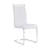 Set of 2 Modern Charlinda Faux Leather Dining Chairs with Chrome Metal Base and Handles-2116302569