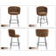 Upholstered Chenille Bar Stool with Iron Frame-1264436790-1264436791