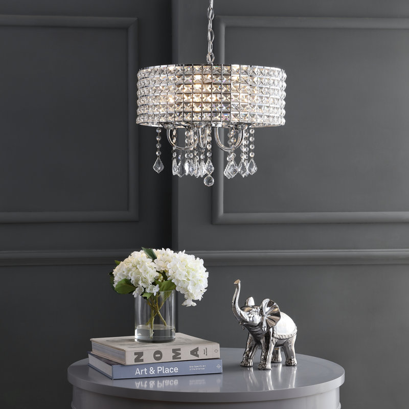 Mae 5 - Light Drum Chandelier, Chrome