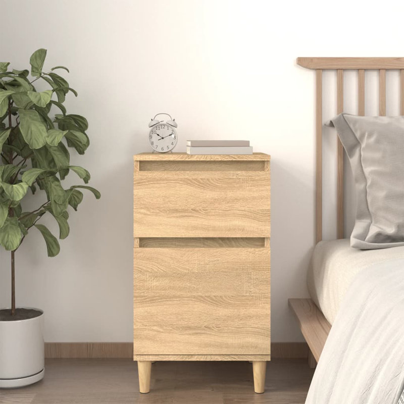 Giesen 40cm W Bedside Table, Beige, Individual