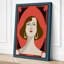 Portrait in Red and Gold Art Deco - Wrapped Canvas-1834231737-1834231728