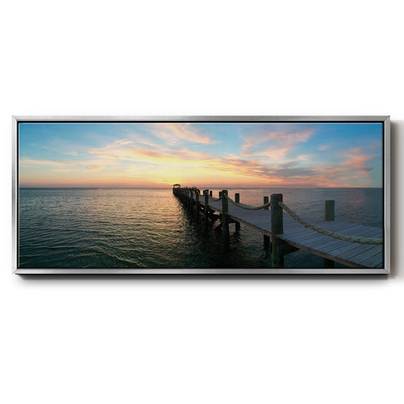 Dockside, reproduction d'art sur toile, Argent, H 24 po x l 60 po x P 1,5 po