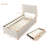 Twin Upholstered Platform Bed With Trundle And Storage, Beige Linen Touch 3 Storage Drawers