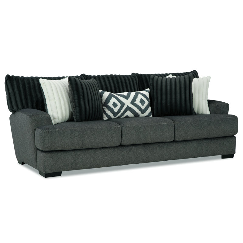 Canapé rembourré 98 "yahne, Gris chenille
