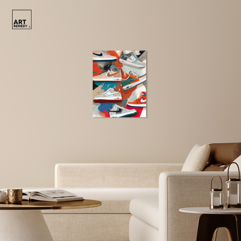 Trendy Sneaker Art Collage on Wrapped Canvas, 30" x 24"