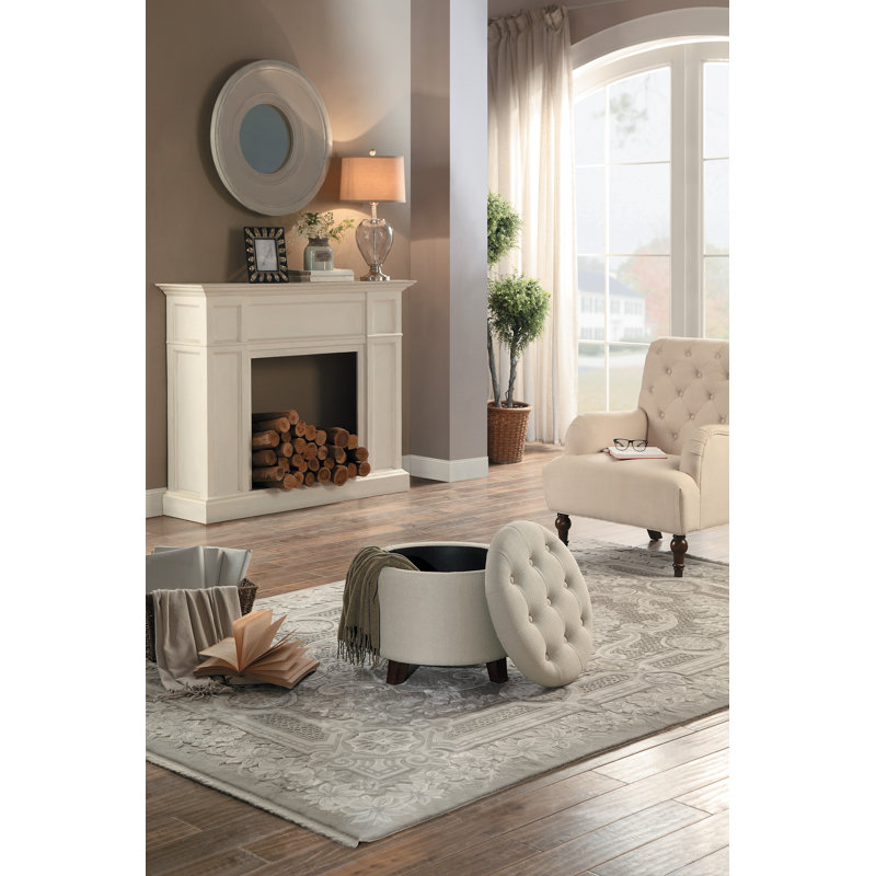 Repose-pieds Zeringue, Beige