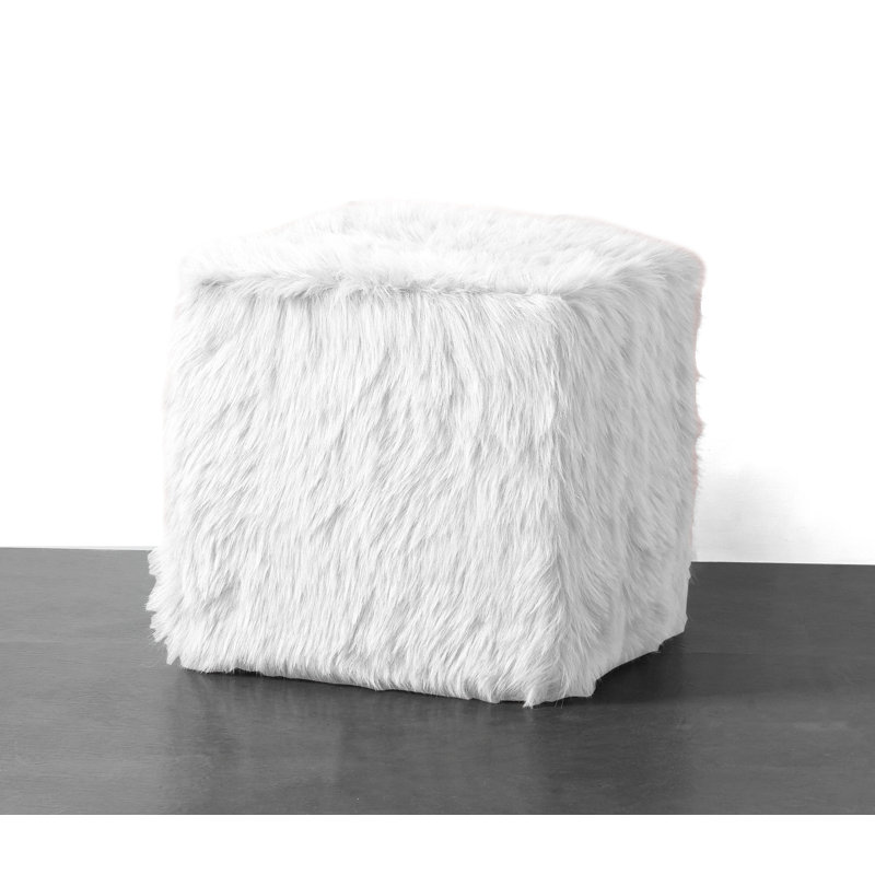 Repose-pieds blanc blanc Mongolian, Blanc