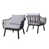 Coussin gris / cadre noir est en rupture de stock