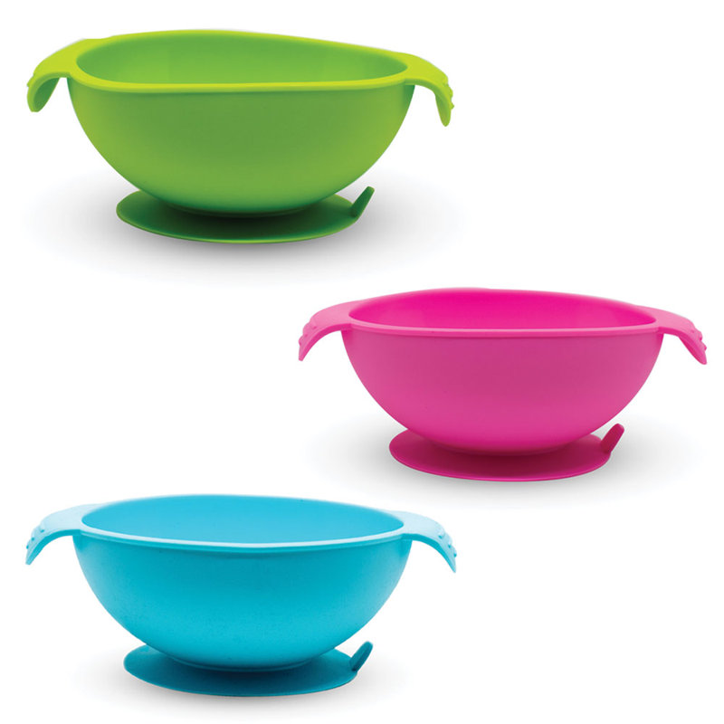 Berendien Silicone Bowl, Green/Pink/Blue