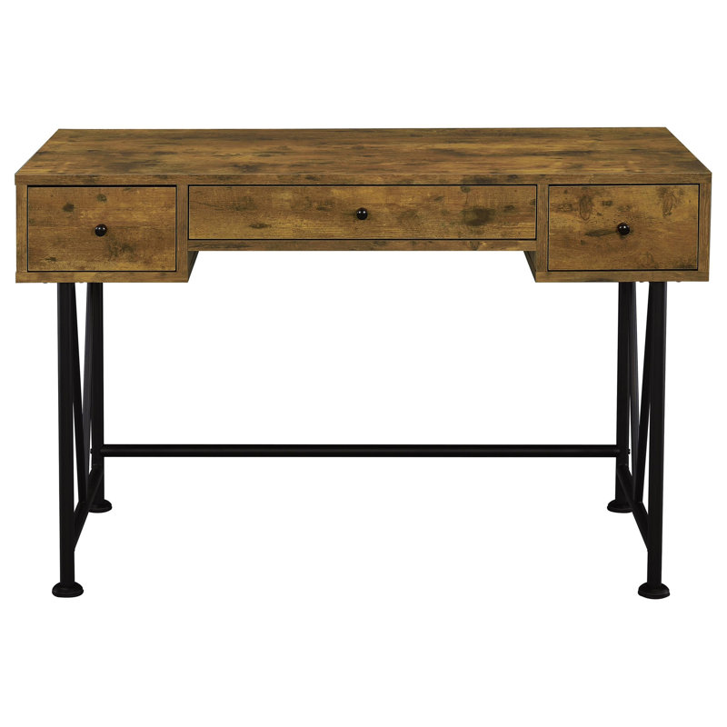 Rustic Nutmeg 2-Piece Computer Desk And Bookcase