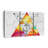 Abstract Geometric Triangular Pattern Colors Multi Piece Canvas Print On Canvas 3 Pieces by Jonathan A. Set-93062547
