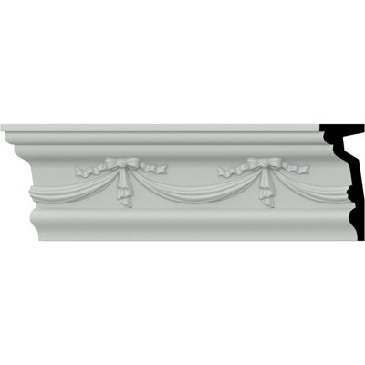 Endurathane Federal Chair Rail, 4 1/2"H x 1 3/4"P x 94 1/2"L, Factory Primed