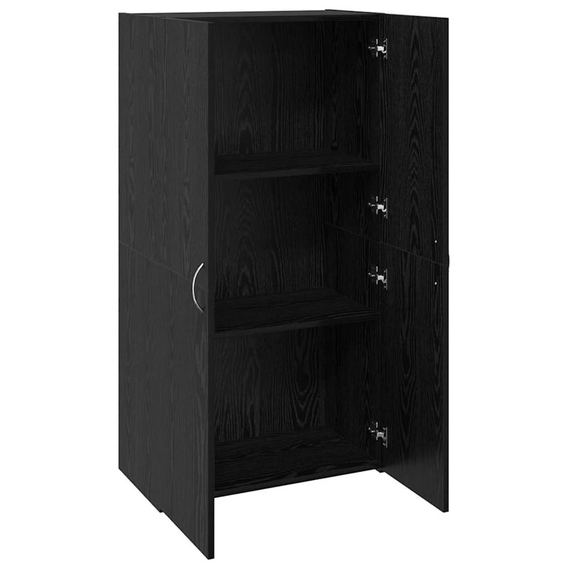 Storage Cabinet, Black Oak