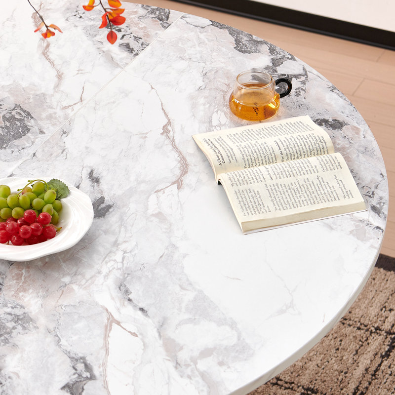 Fairyn 47" Round Dining Table, White
