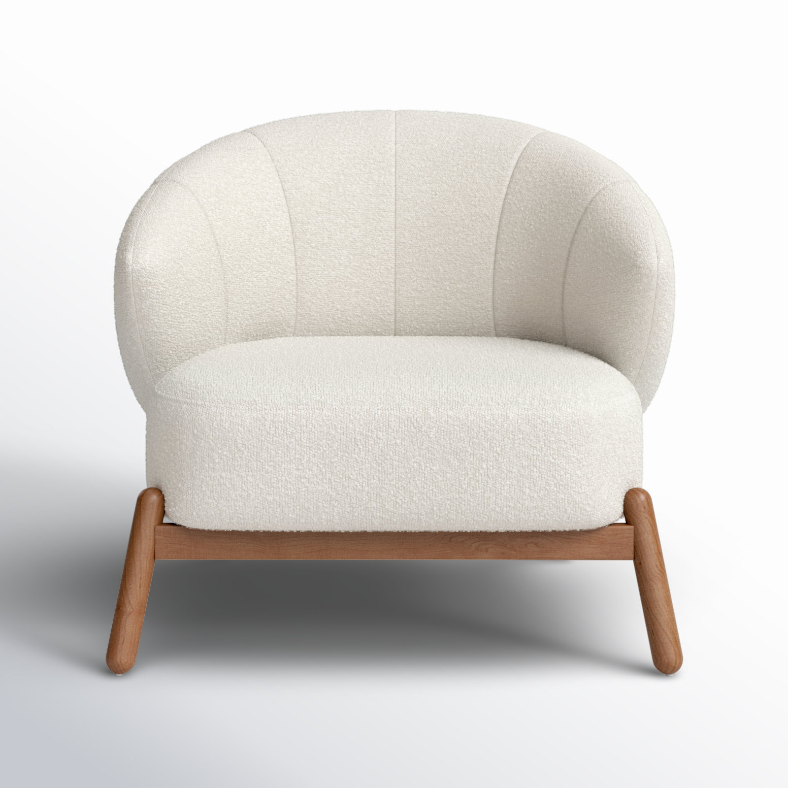 Ciel Upholstered Accent Chair, Off White Performance Boucle