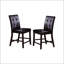 Chaises rembourrées à hauteur de comptoir au fini espresso