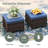 7-Person Patio Wicker Conversation Set with Cushions, 3 Seats Sofa, 4 Armrest Chairs and Ottomans-1346688927