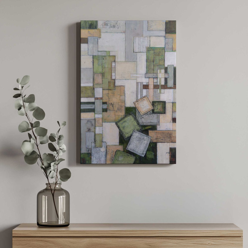 «Crisscrossed II» par Beverly Crawford, reproduction d'art sur toile, H 16 po x l 12 po