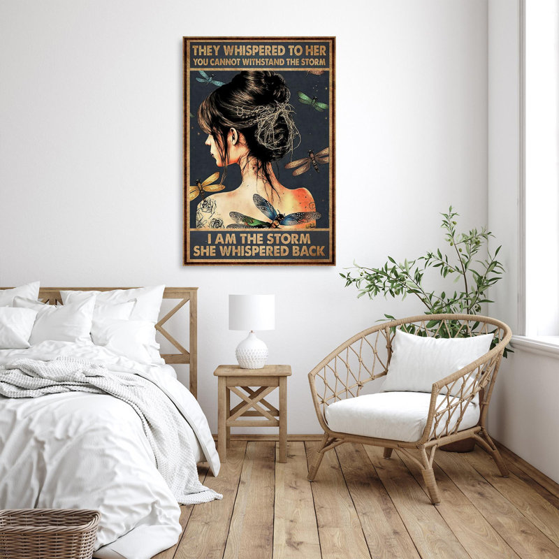 «Courter I Am The Storm She Whispered Back On», impression sur toile, H 20 po x l 16 po x P 1,25 po