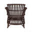 Fauteuil bohémien en rotin brun très foncé