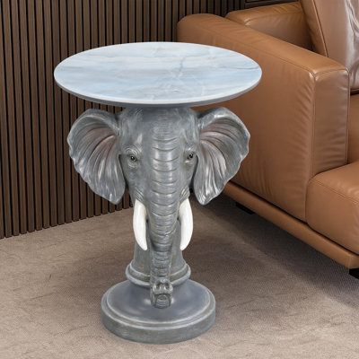 Table d'appoint Modern Elephant, table de bout ronde pour le salon, la chambre à coucher et le vestibule