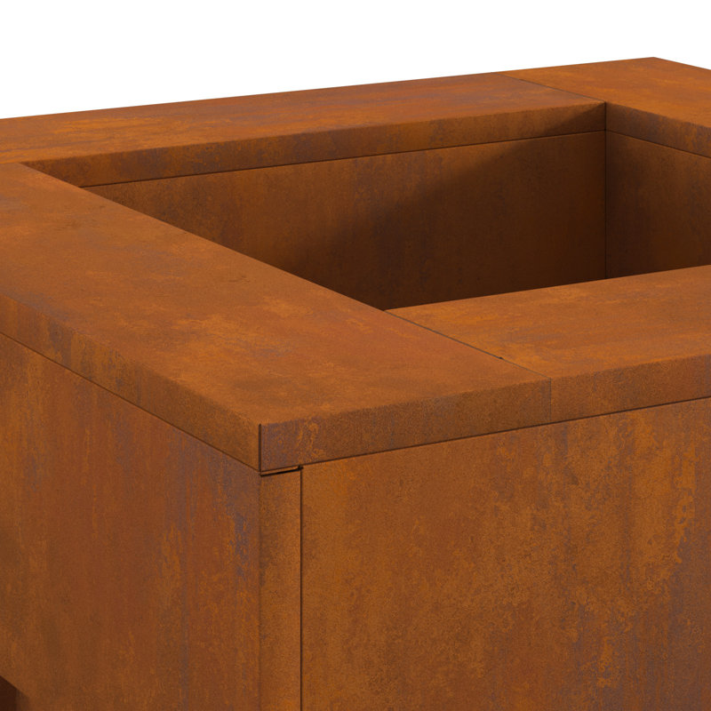 Outdoor Fire Pit, Brown, 30cm H x 60cm W x 60cm D