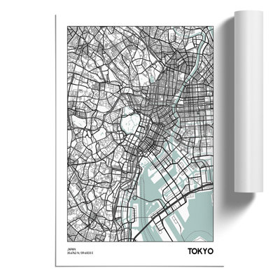 Map Tokyo Japan - Wall Art